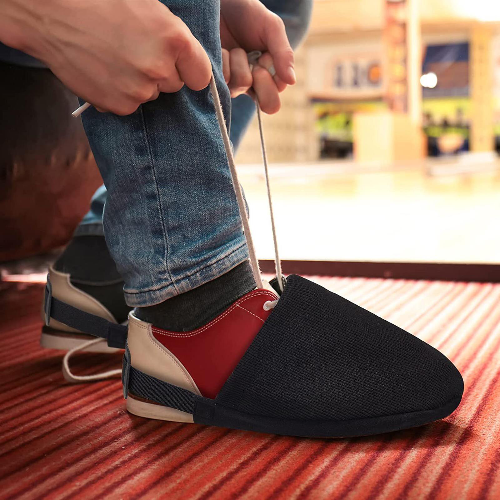 1Pair Bowling Shoe Cover Black Universal Outdoor Anti Slip Shoe Sliders