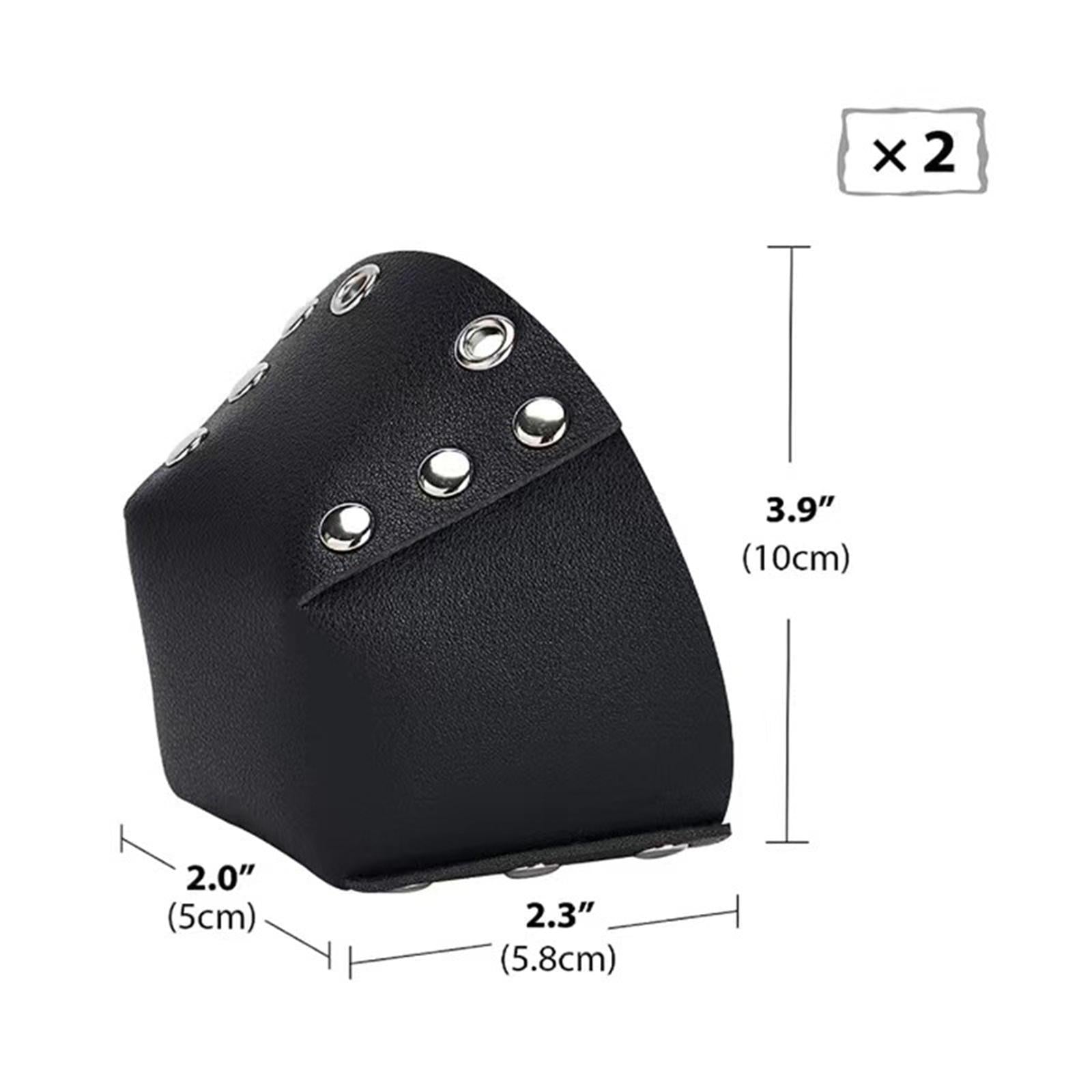 1 Pair Roller Skate Toe Guards Outdoor Artificial Leather Detachable Accs Black