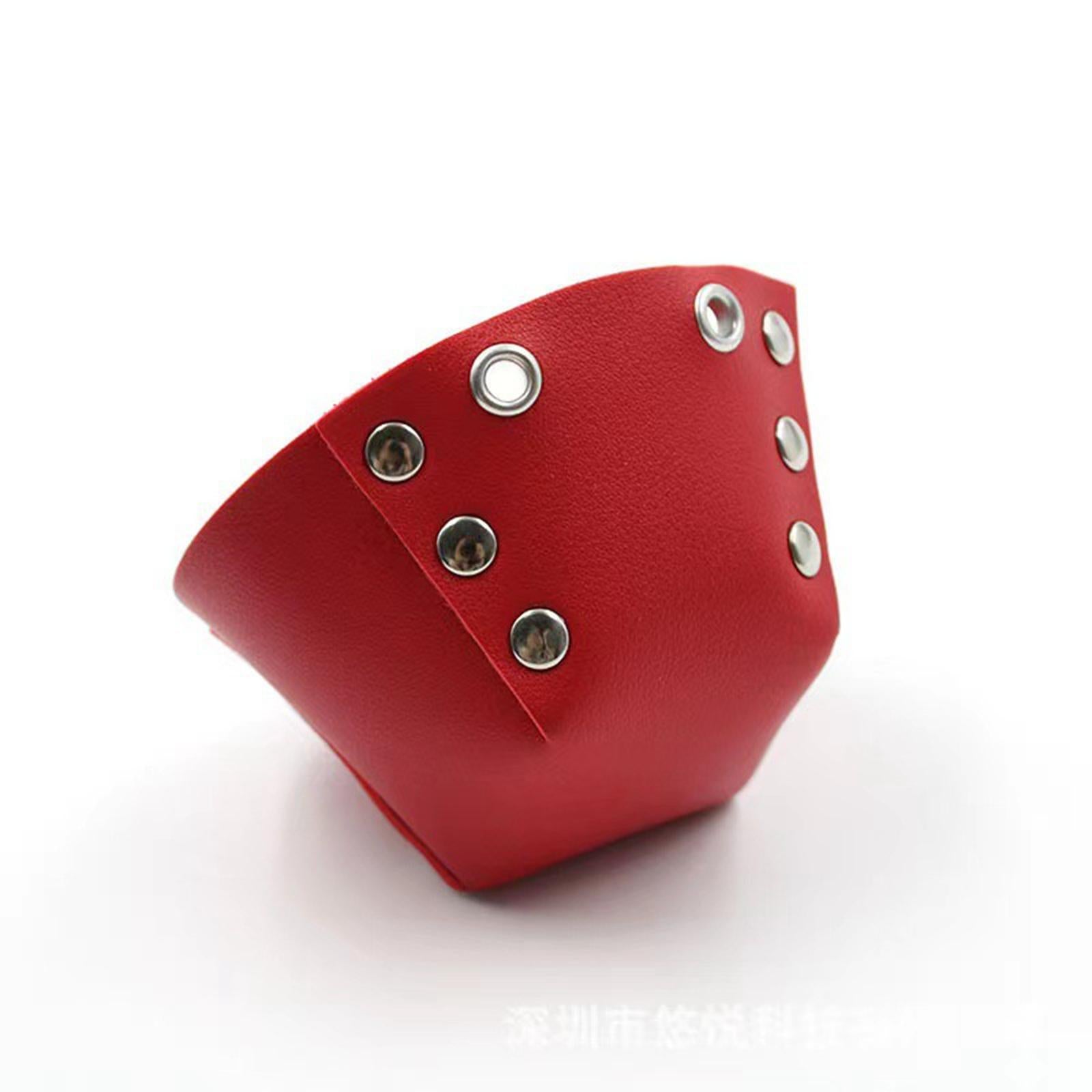 1 Pair Roller Skate Toe Guards Outdoor Artificial Leather Detachable Accs Red