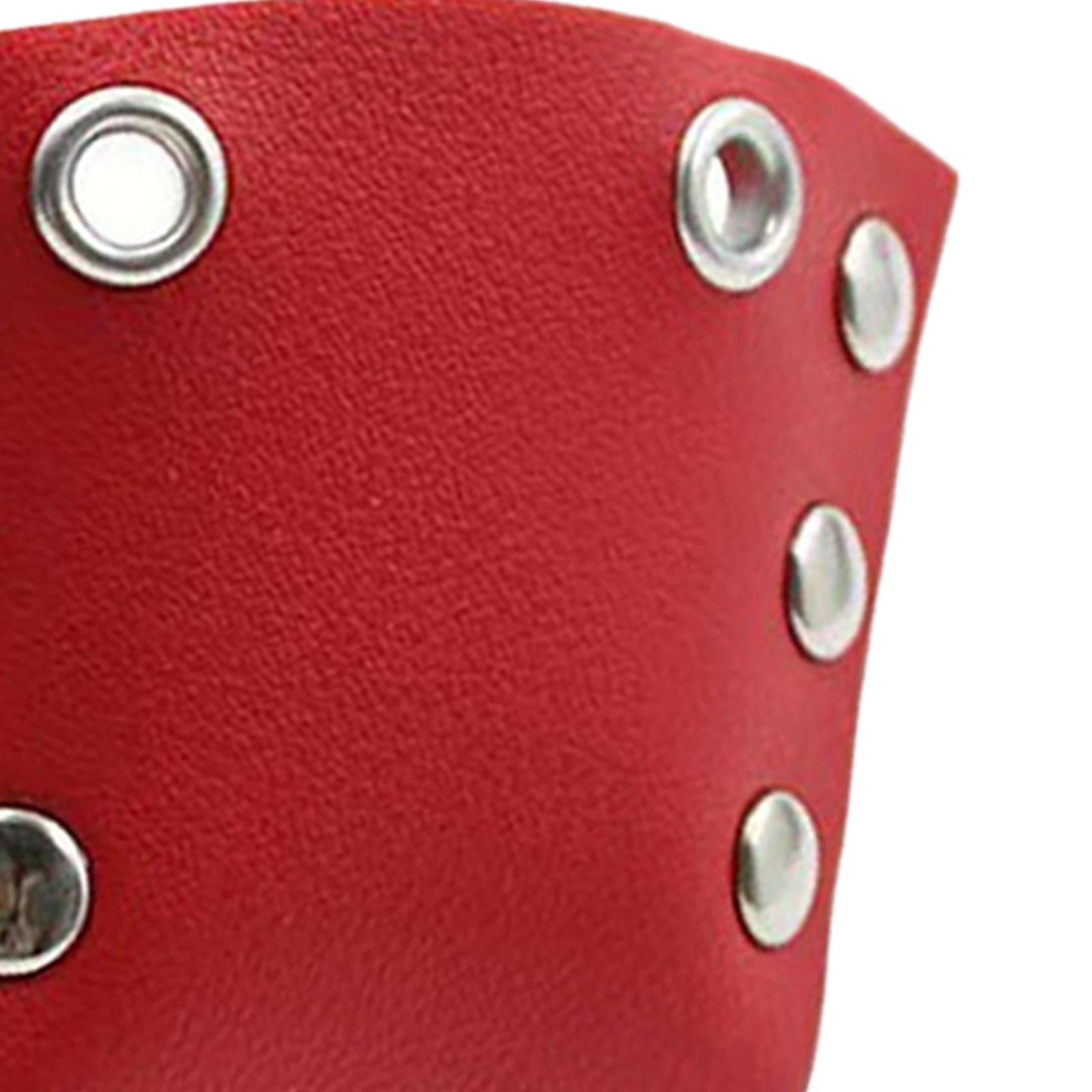 1 Pair Roller Skate Toe Guards Outdoor Artificial Leather Detachable Accs Red