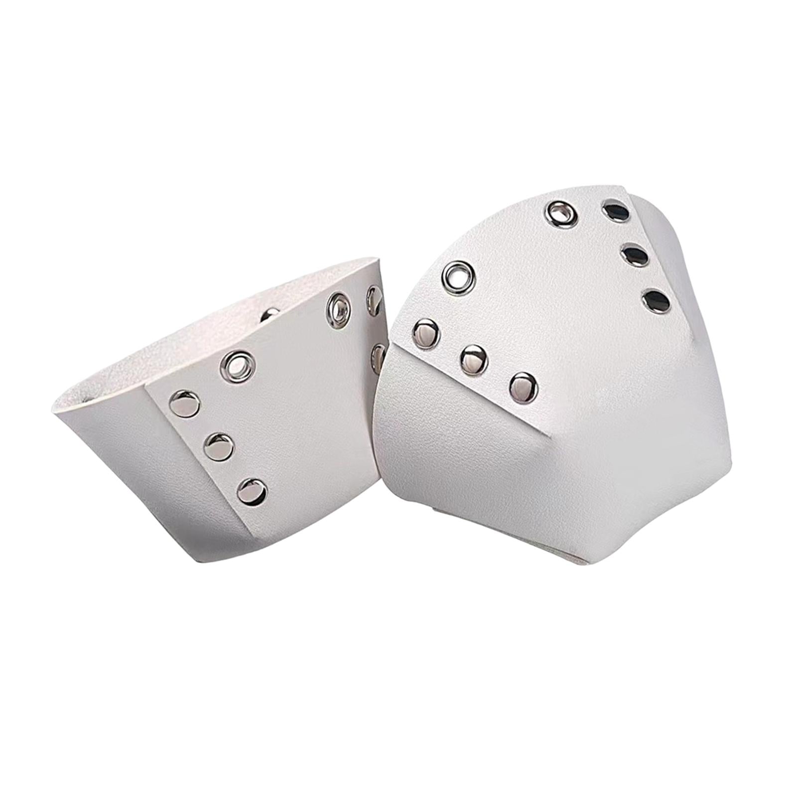 1 Pair Roller Skate Toe Guards Outdoor Artificial Leather Detachable Accs White