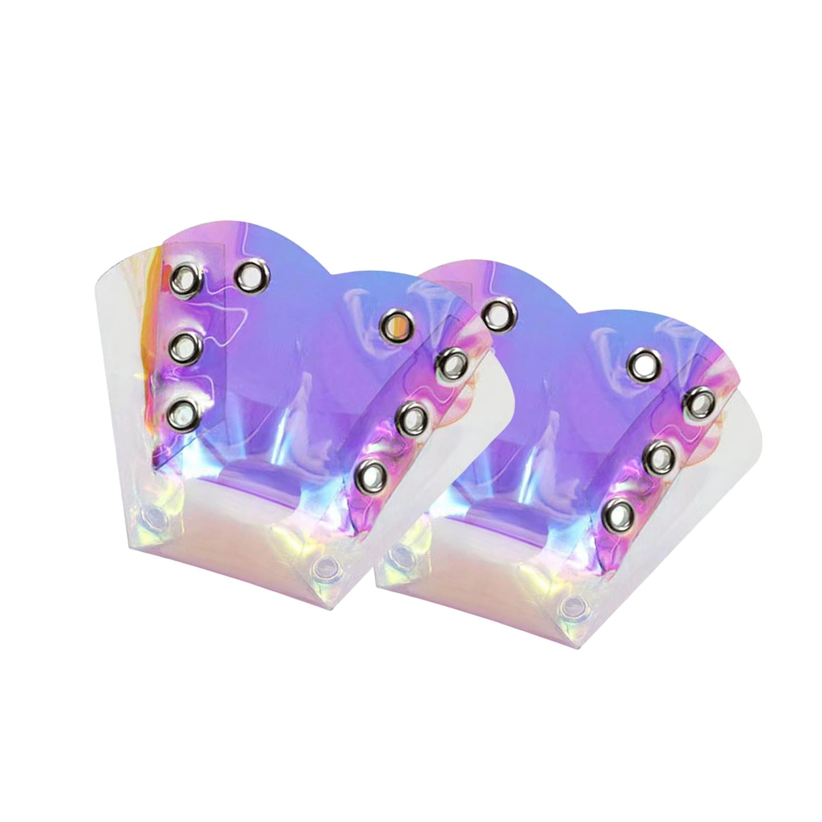 1 Pair Roller Skate Toe Guards Outdoor Artificial Leather Detachable Accs Colorful