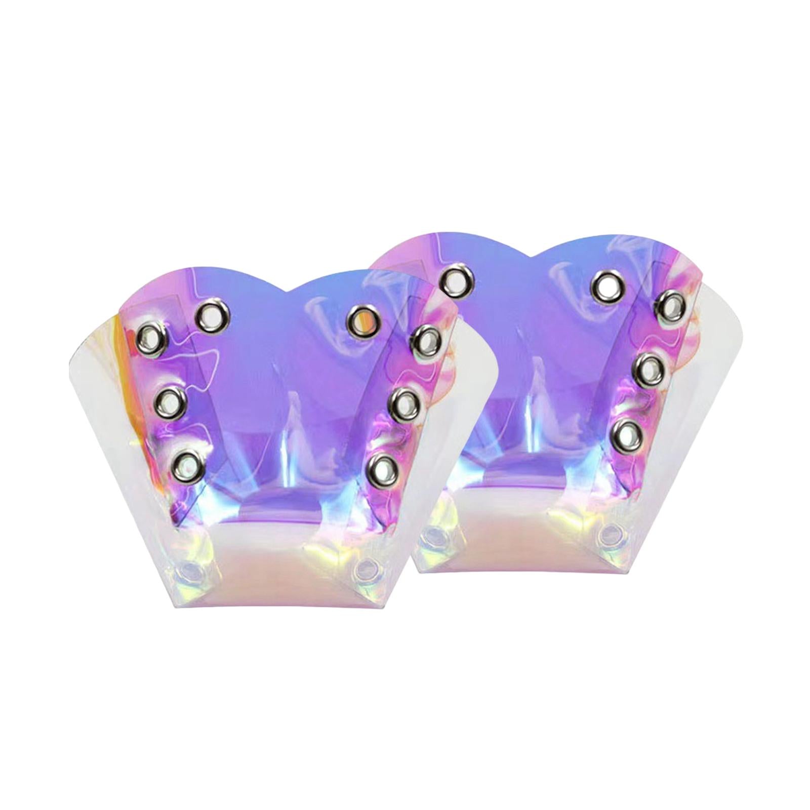 1 Pair Roller Skate Toe Guards Outdoor Artificial Leather Detachable Accs Colorful