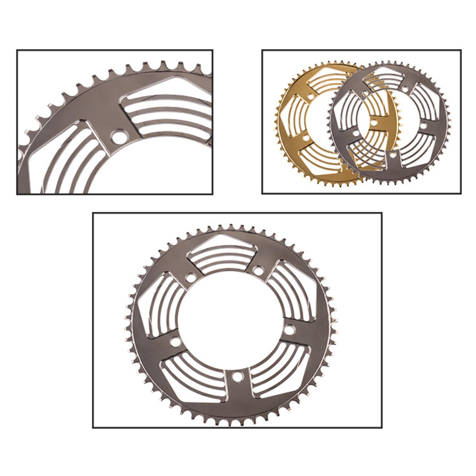 130BCD Folding Bikes Chainring Replacement Aluminum Sprocket 56T Gold