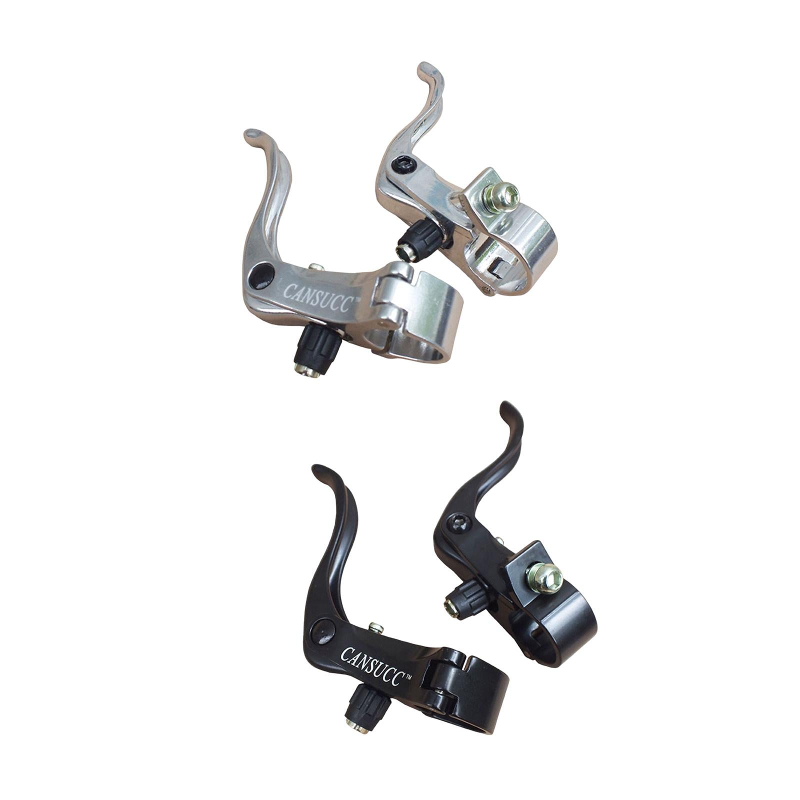 1 Pair Bike Brake Lever Handlebar Aluminum Alloy Durable for Kids Road MTB Black