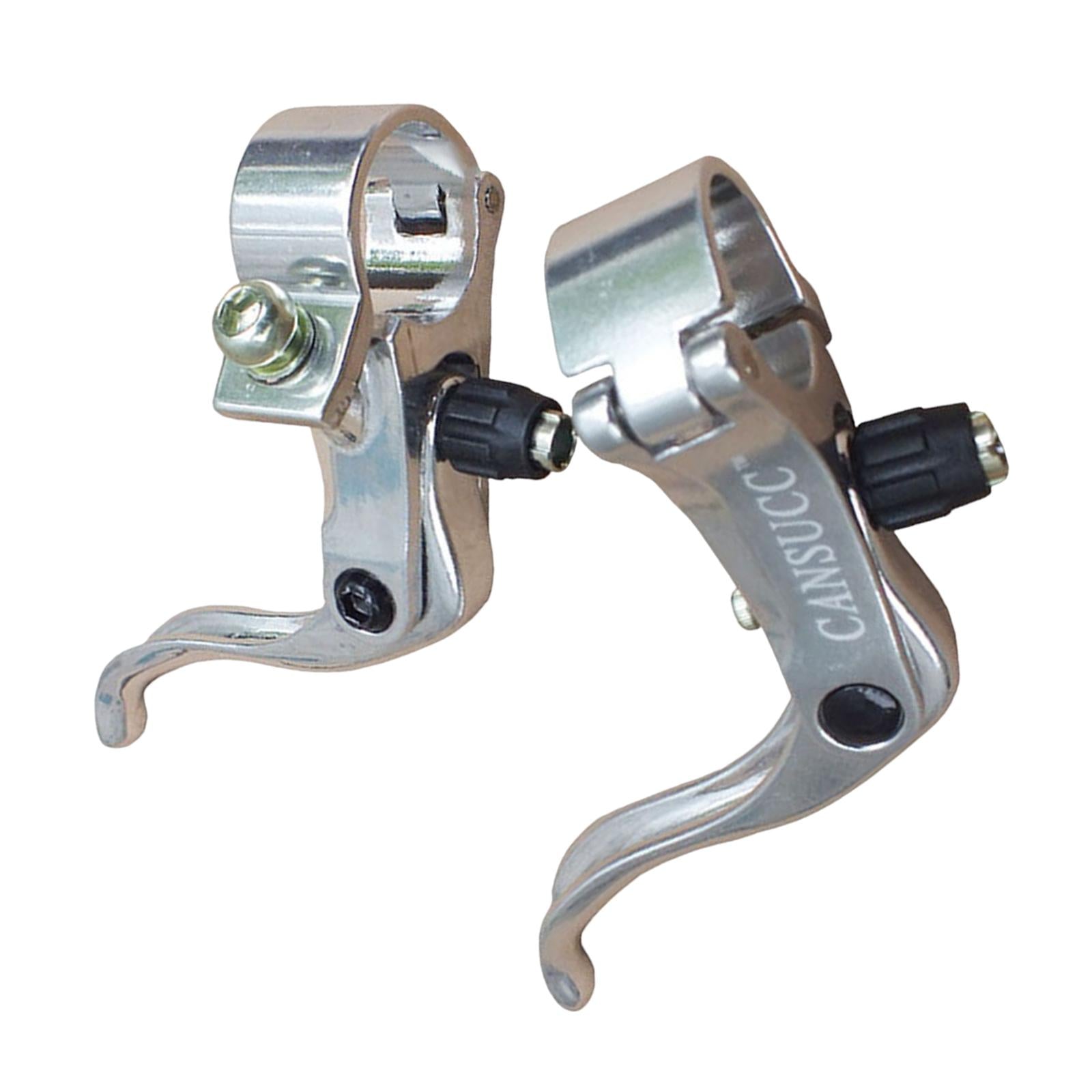 1 Pair Bike Brake Lever Handlebar Aluminum Alloy Durable for Kids Road MTB Silver