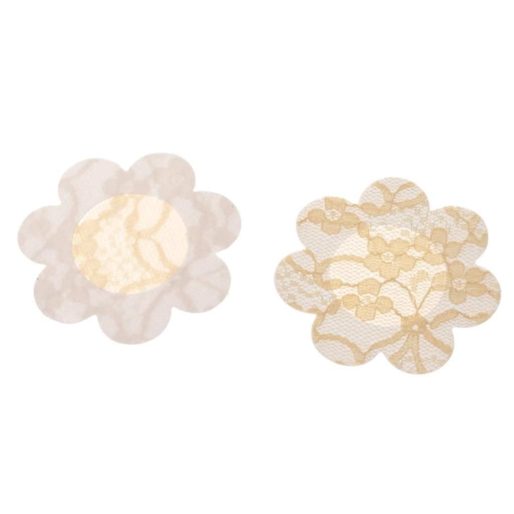 20Pcs Flower Breast Nipple Pasties Cover Bra Pad Self Adhesive Sticker Nude