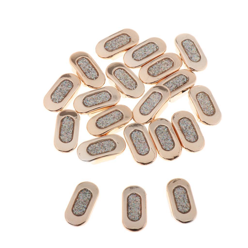 20pcs Plastic Dreadlocks Hair Braiding Beads DIY Hair Pendants Jewelry Decor Glitter