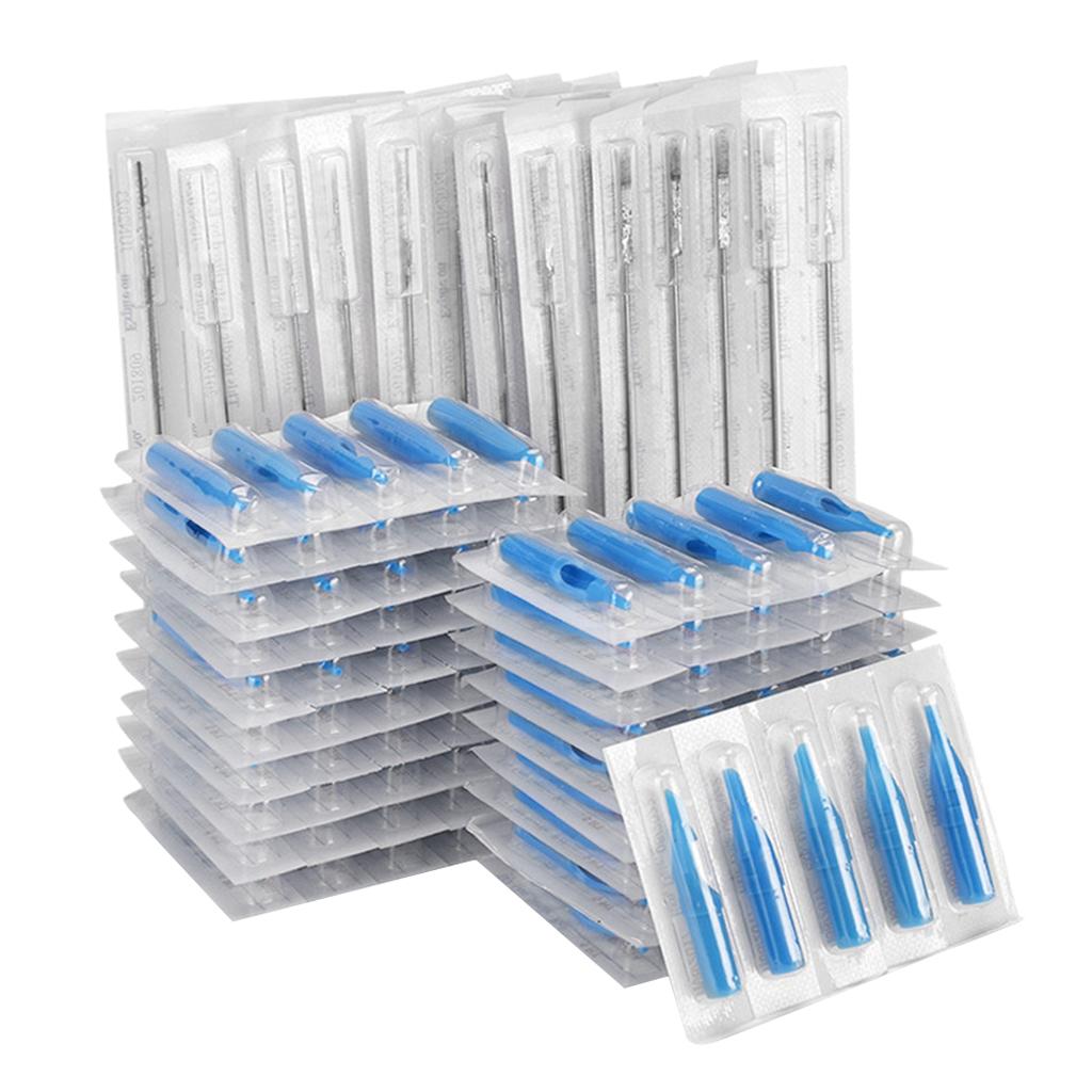 200 Pieces Pre-sterilized Individually Packed Tattoo Needles Nozzle Tips Set