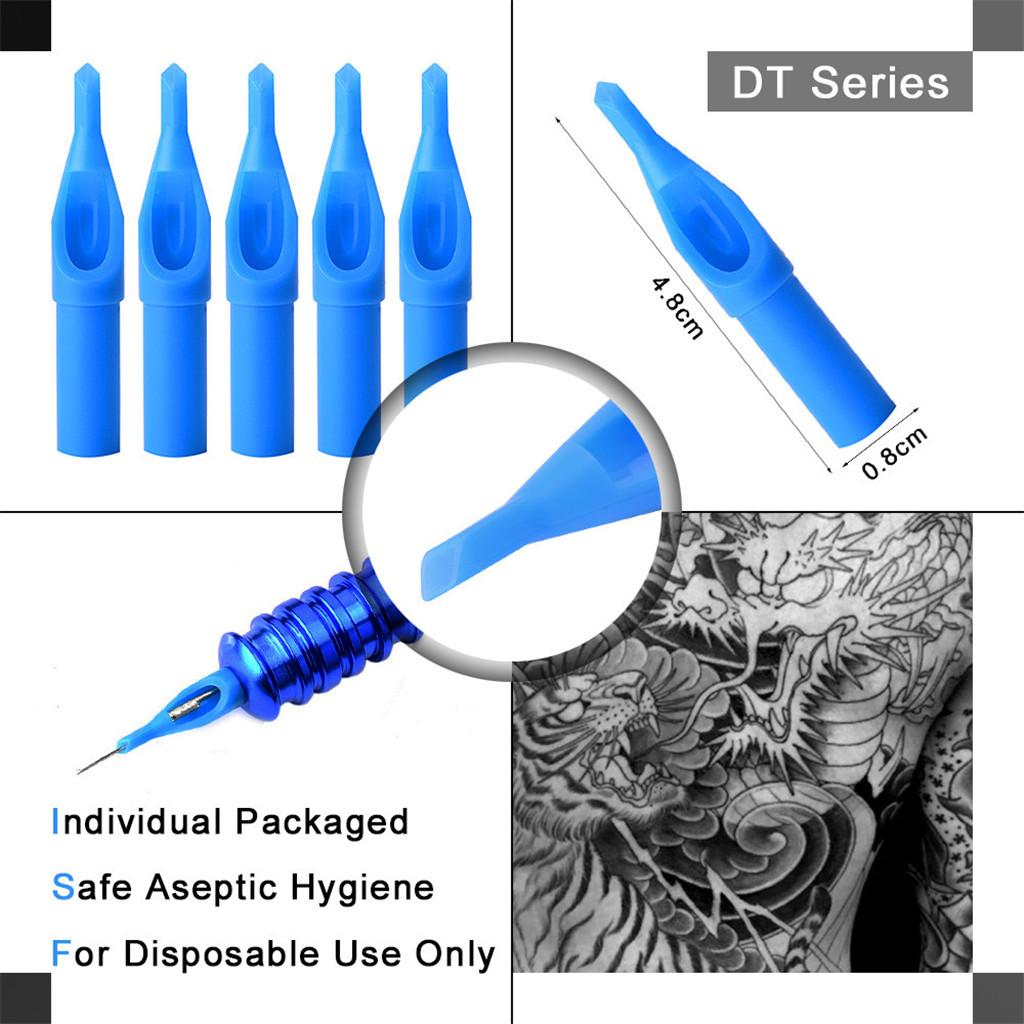200 Pieces Pre-sterilized Individually Packed Tattoo Needles Nozzle Tips Set