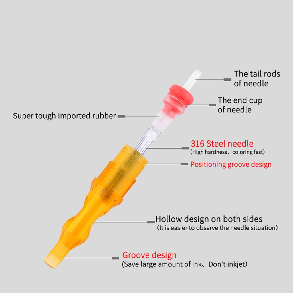 20Pcs Tattoo Cartridge Needles Tattoo Tips for Tattooing Supplies 13RM