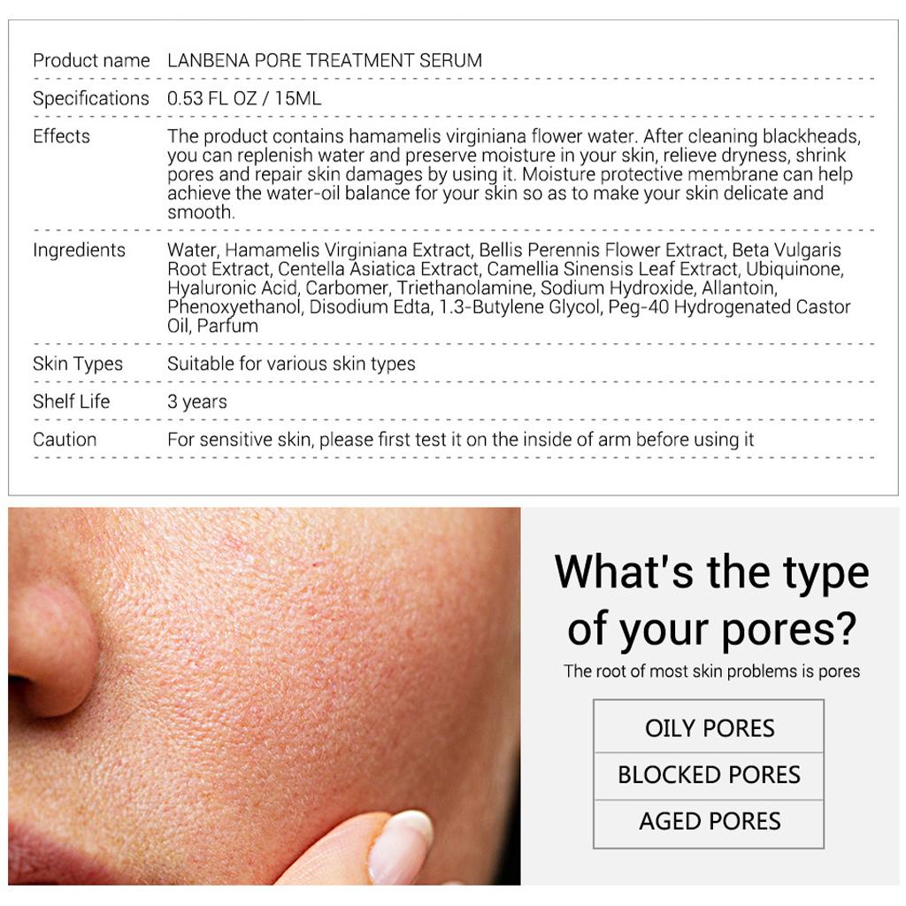15ml Face Serum Essence Blackhead Removing Repairing Pore Treatment