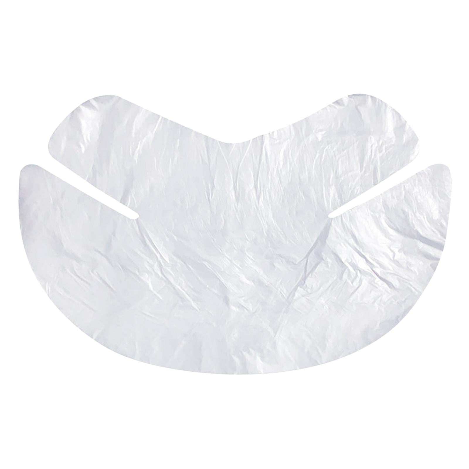200 Pieces Disposable Neck Wrap Transparent Anti Wrinkle for SPA Home Ladies
