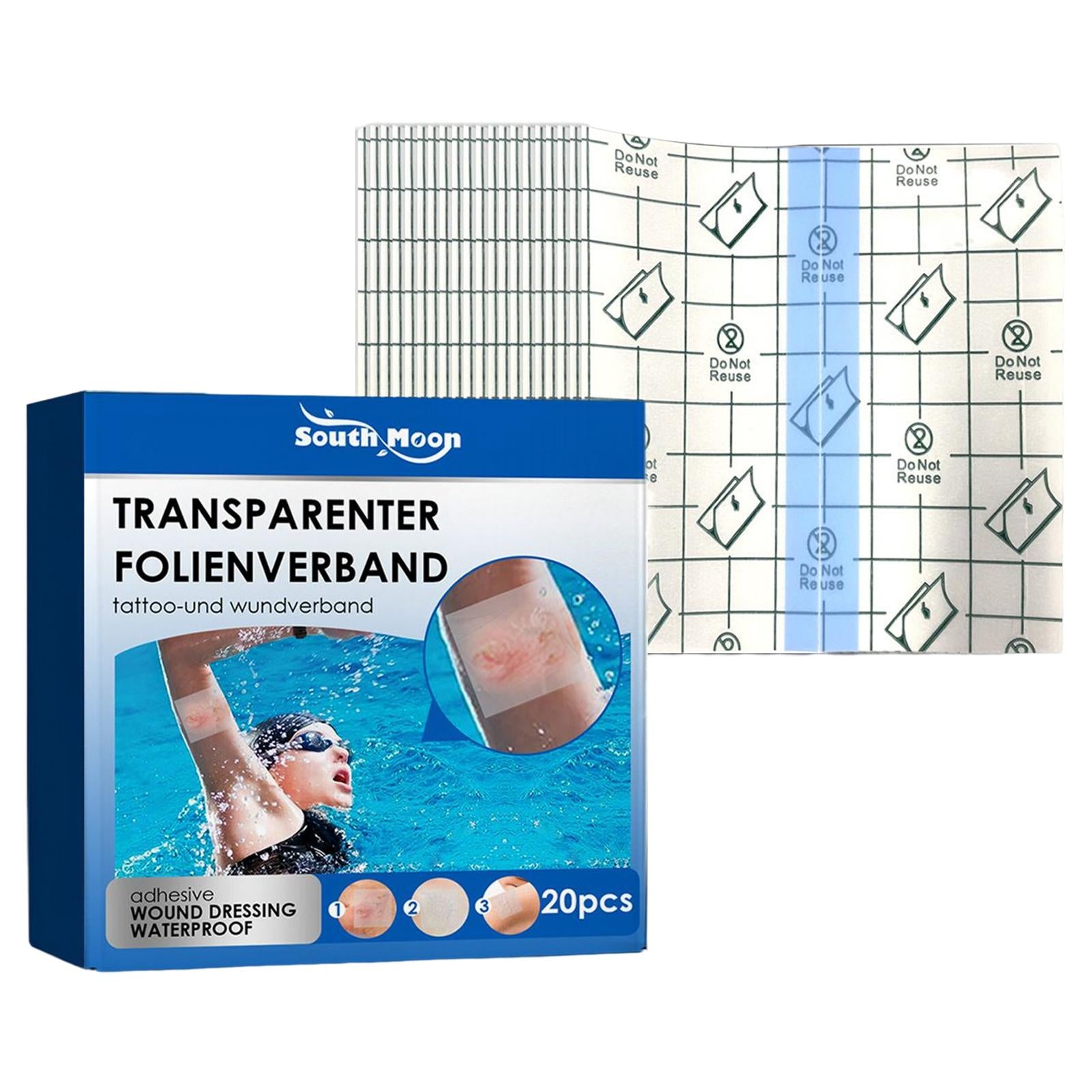 20Pcs Transparent Stretch Adhesive Bandage Anti Allergic Scars for Swimming