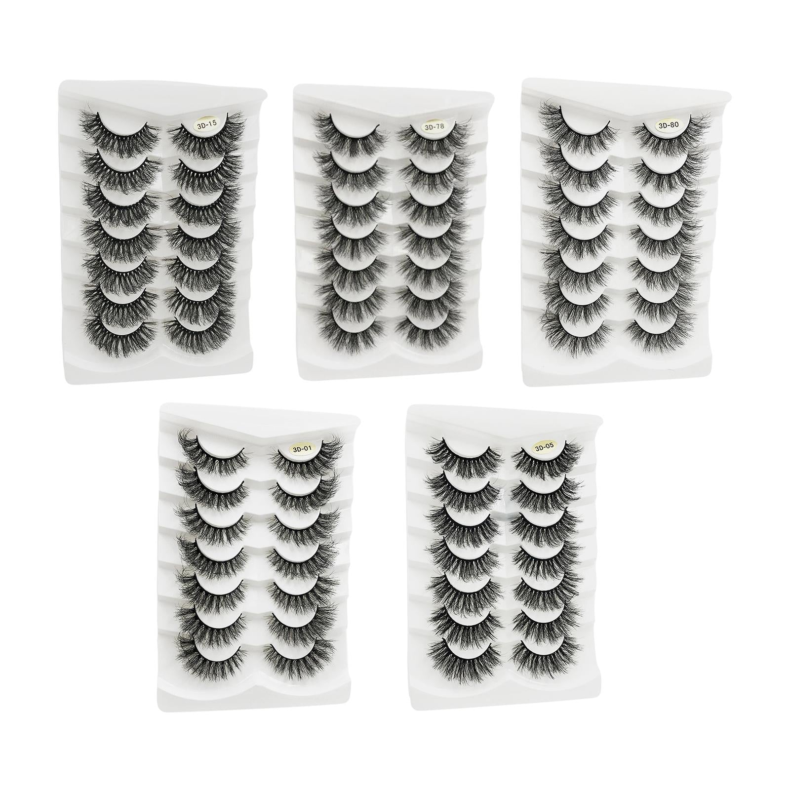 14 Pieces False Eyelash Suit Comfortable for Eyelash Extension Make up A