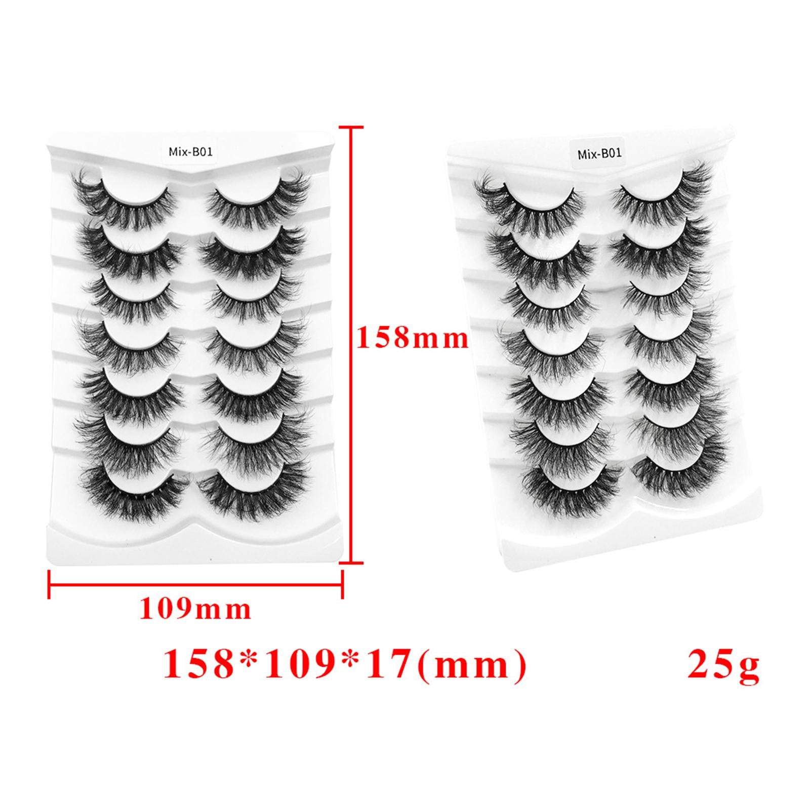 14 Pieces False Eyelash Suit Comfortable for Eyelash Extension Make up B