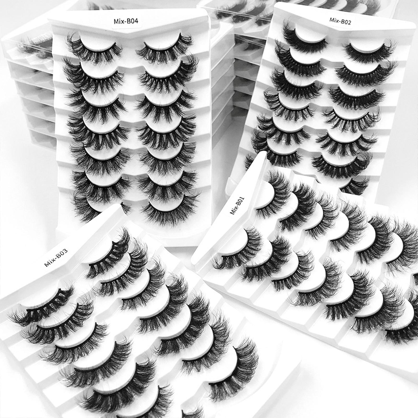 14 Pieces False Eyelash Suit Comfortable for Eyelash Extension Make up B
