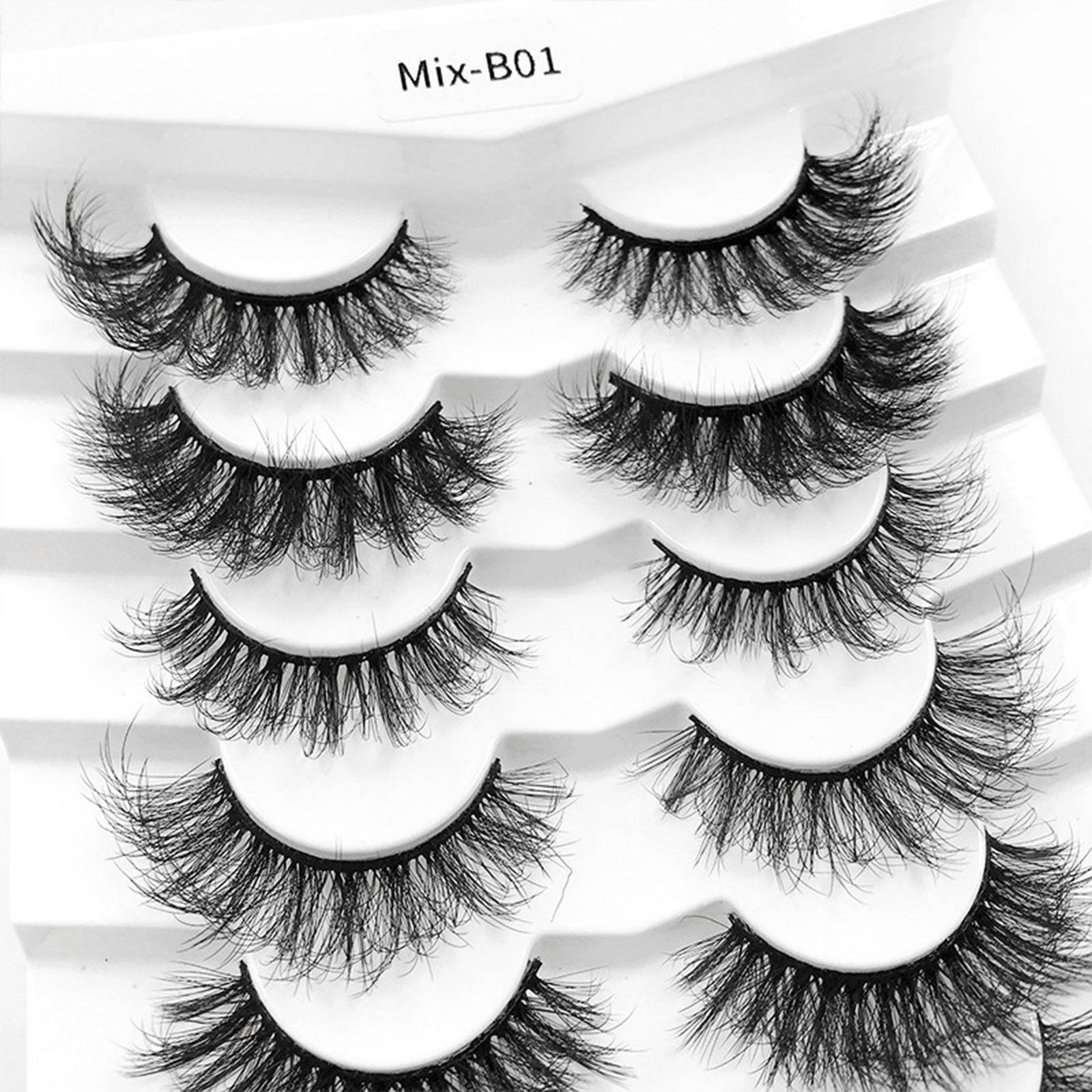 14 Pieces False Eyelash Suit Comfortable for Eyelash Extension Make up C