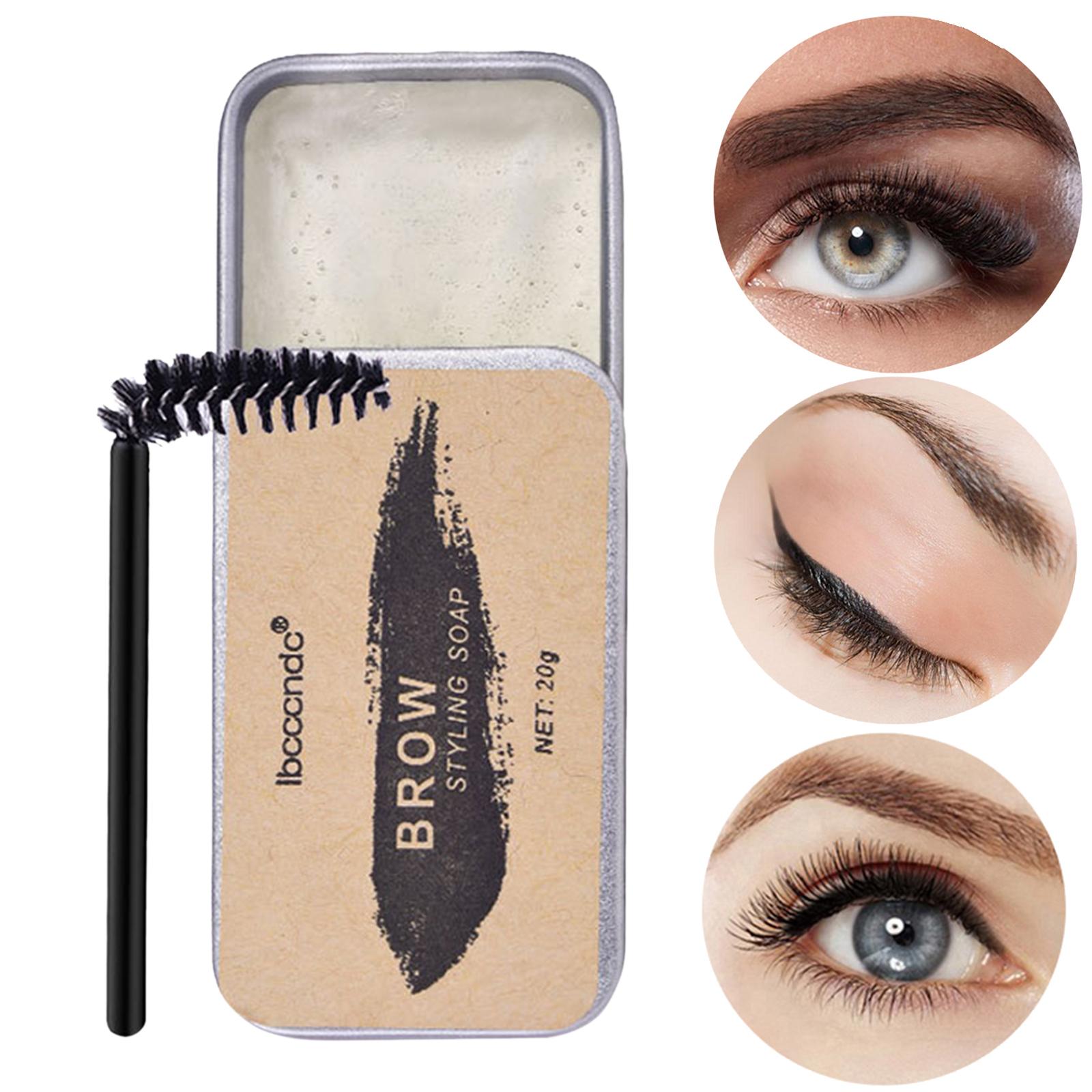 20G W/ Brush Natural Kit Long Lasting Eyebrow Soap Wax for Beauty Women