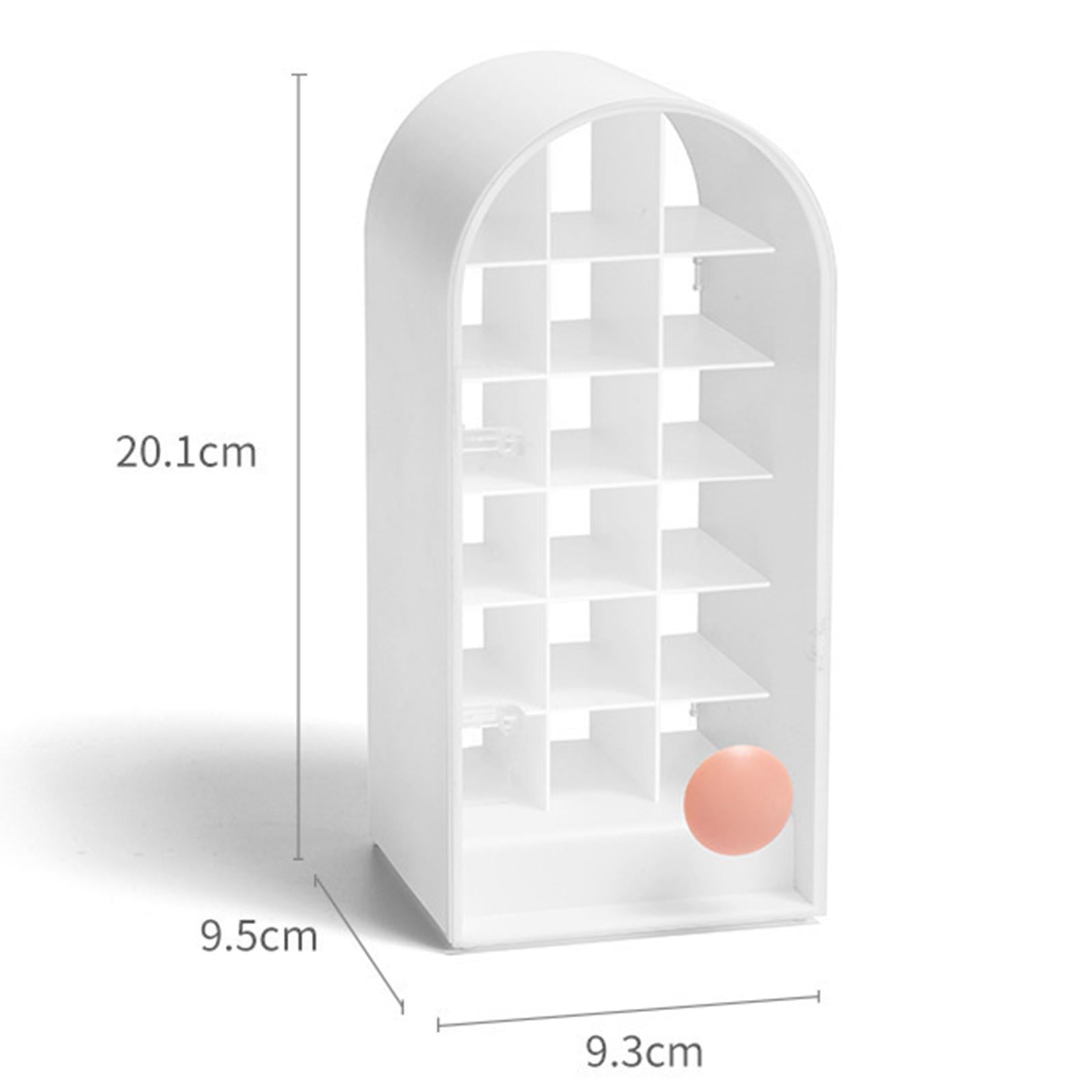 18 Grids Lipstick Holder Lip Gloss Holder Organizer Storage for Lipsticks White
