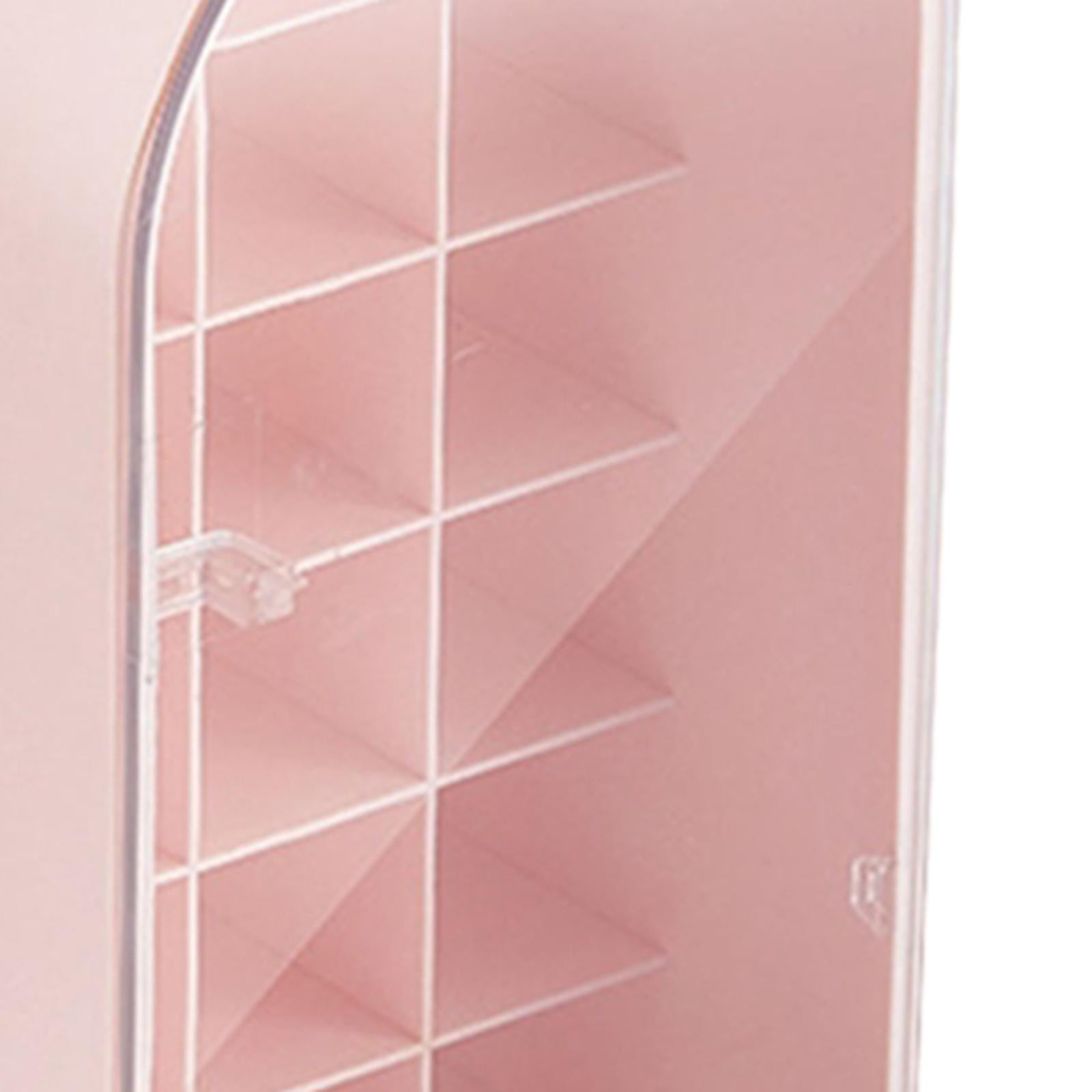 18 Grids Lipstick Holder Lip Gloss Holder Organizer Storage for Lipsticks Pink