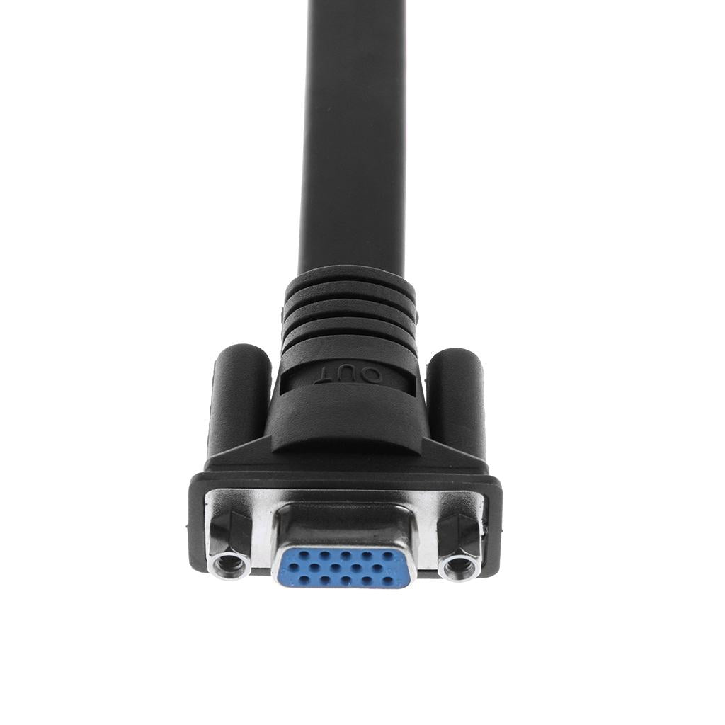 15cm/5.9inch HD 1080P HDMI Male to VGA Connector Adapter for HDTV Black