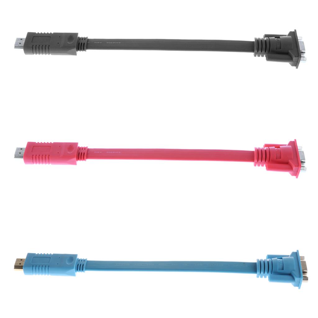 15cm/5.9inch HD 1080P HDMI Male to VGA Connector Adapter for HDTV Black
