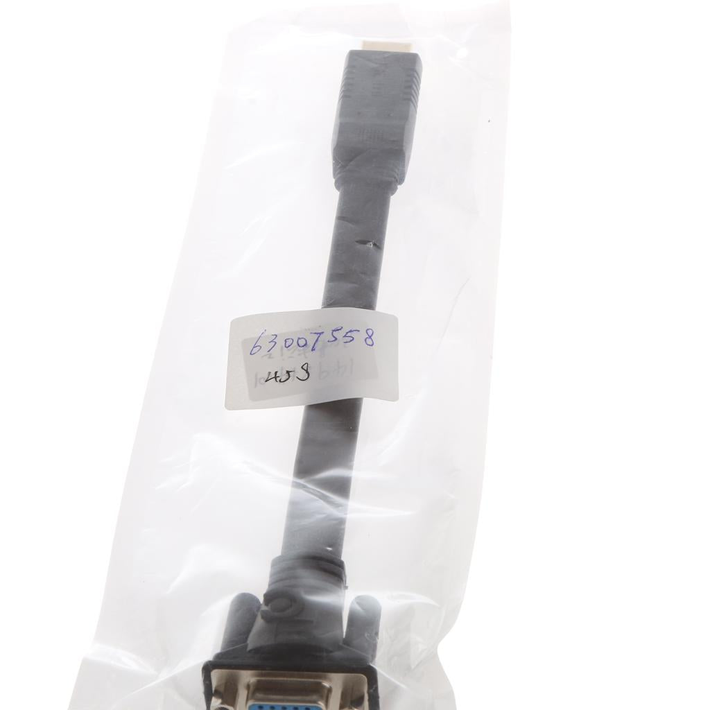 15cm/5.9inch HD 1080P HDMI Male to VGA Connector Adapter for HDTV Black