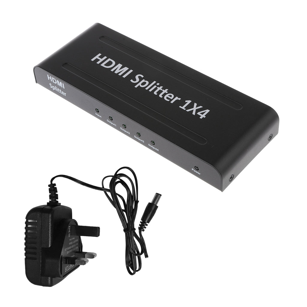 1x4 HDMI Divider Supports Full HD 4Kx2K and 3D Resolution Fits UK power