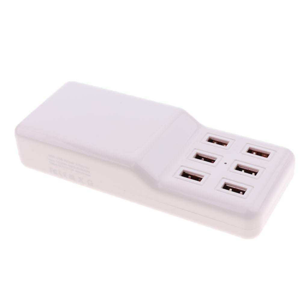 1x UK Plug High Speed 6 USB Ports USB Power Charge Adapter For Charging