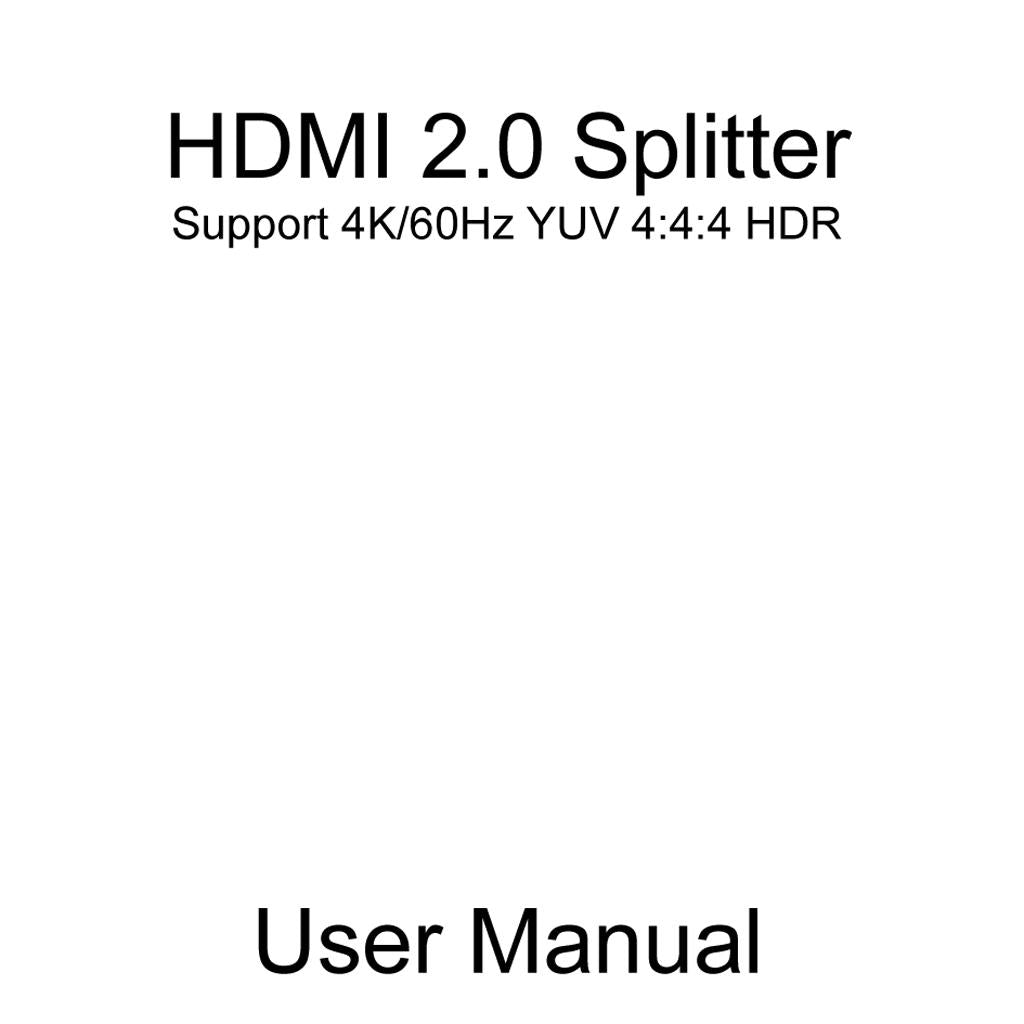 1 in 2 Out HDMI Splitter Support Full HD 4k for Xbox HDTV