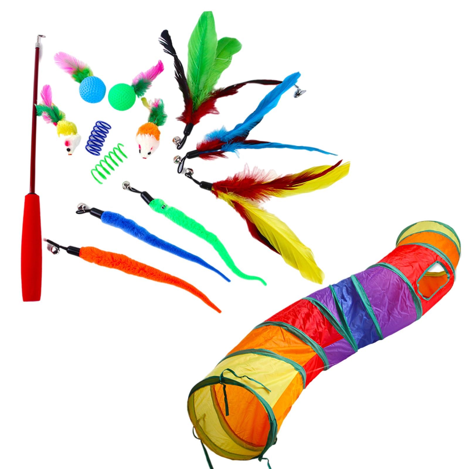 14Pcs/Set Cat Toy Set Rainbow Tunnel Mice Training Entertainment Toy Toy Set