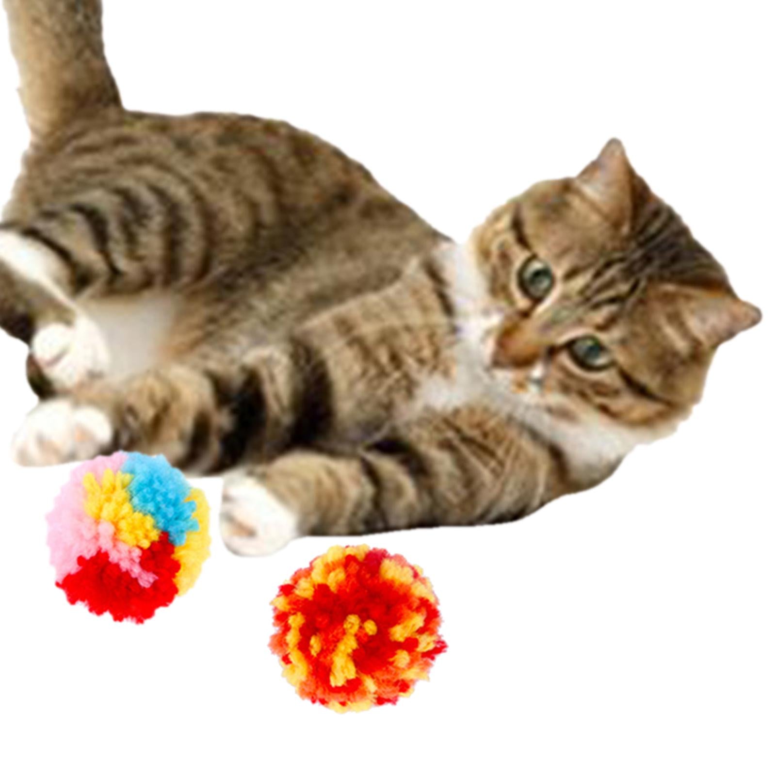 15Pcs Cat Toys Set Pet Feather Toy Teaser Wand Small Animals Bell Ball Purple Dot