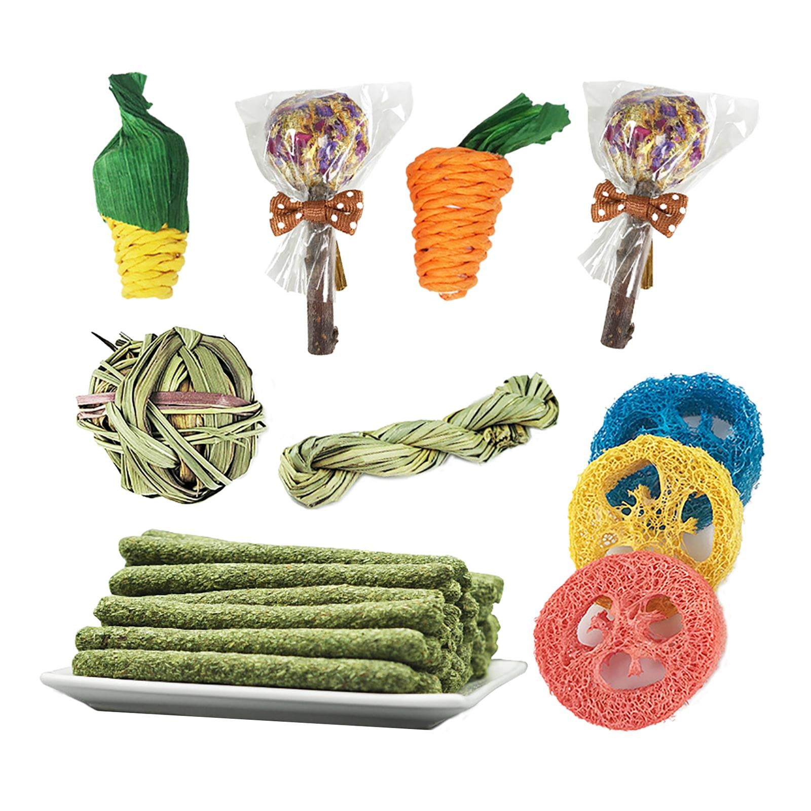 14x Hamster Molar Toys Wooden Rabbit Chew Toys for Rats Teeth Grinding