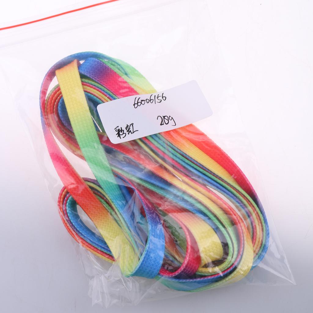 1 Pair Knitted Shoelace for Roller Skates Boots Hockey Skates Rainbow