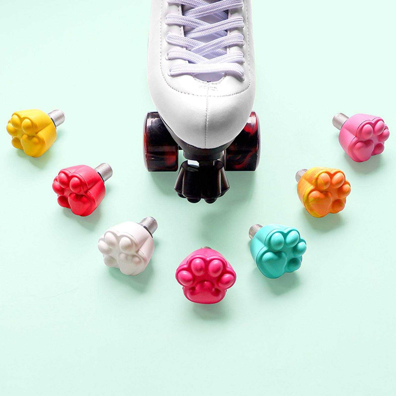 1Pair Roller Skates Toe Stops Replacement Rubber 82A Quad Skates Stoppers Black