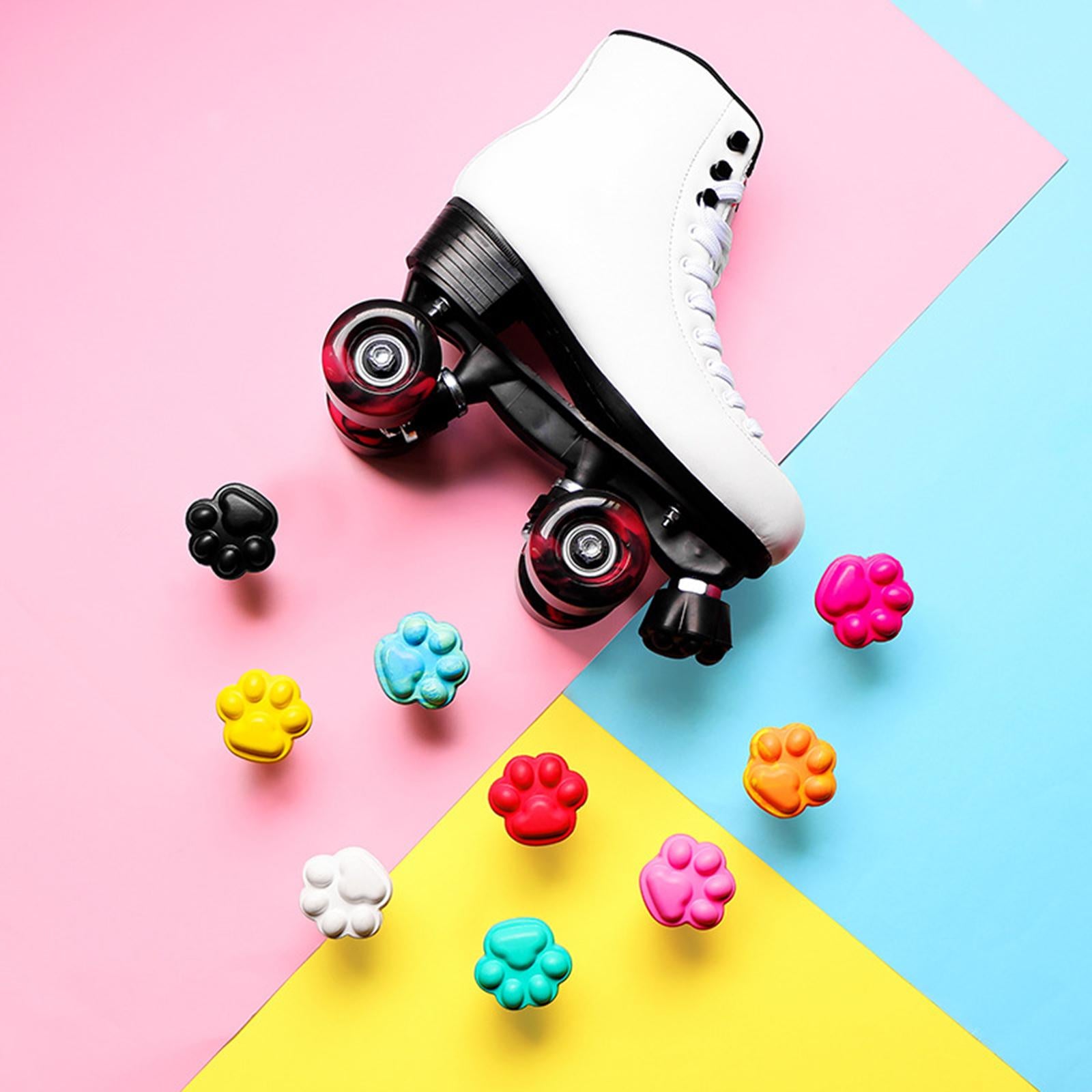 1Pair Roller Skates Toe Stops Replacement Rubber 82A Quad Skates Stoppers Black