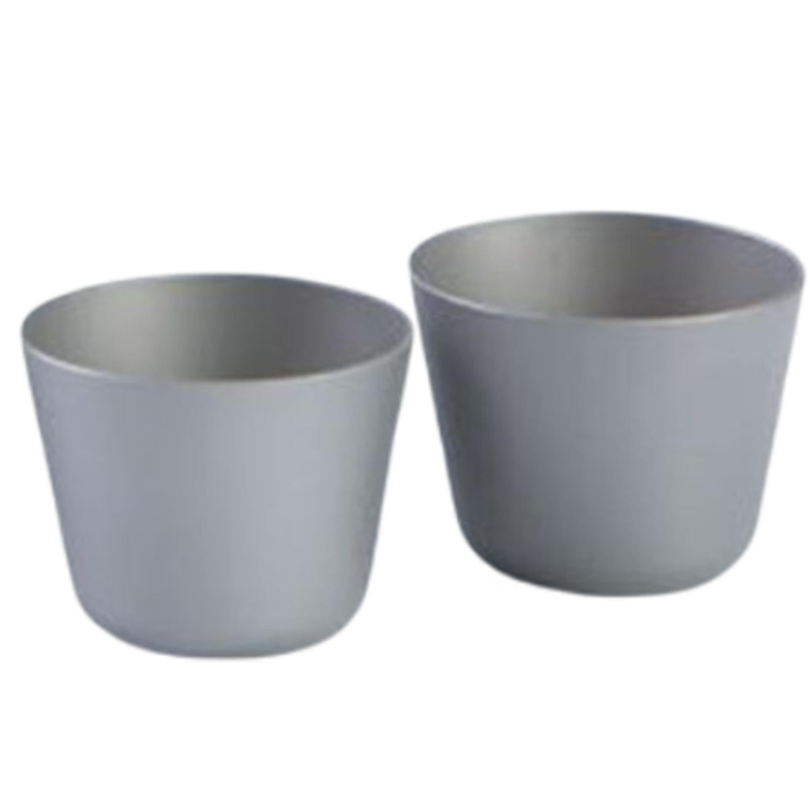 150ml Titanium Water Cup Wine Pot for Travel Camping Backpacking 2Pcs Cups