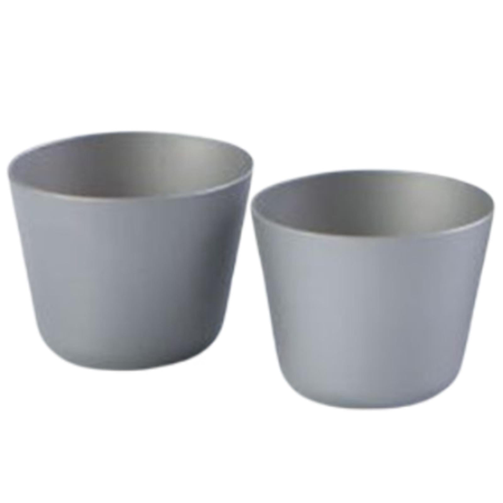 150ml Titanium Water Cup Wine Pot for Travel Camping Backpacking 2Pcs Cups