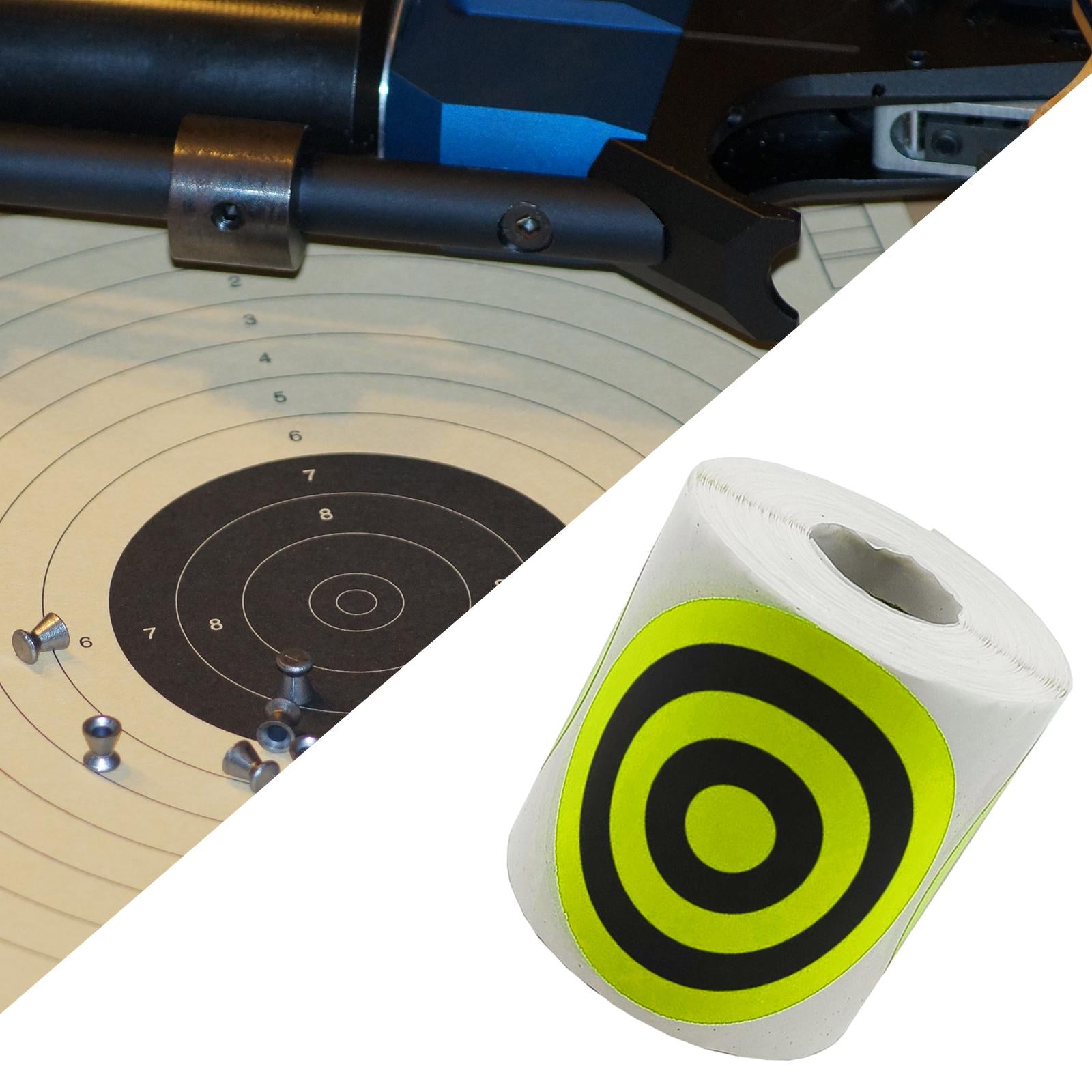 1Roll 3 Splatter Shooting Target Stickers Shooting Training Practice Yellow"