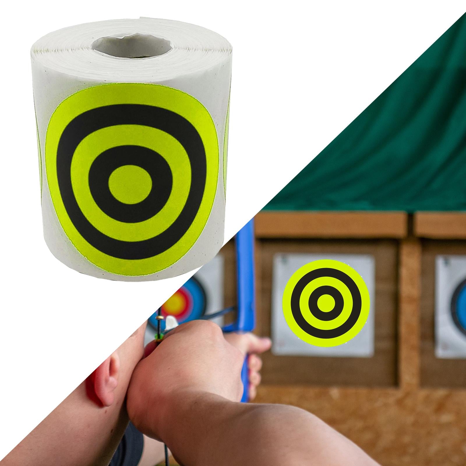 1Roll 3 Splatter Shooting Target Stickers Shooting Training Practice Yellow"