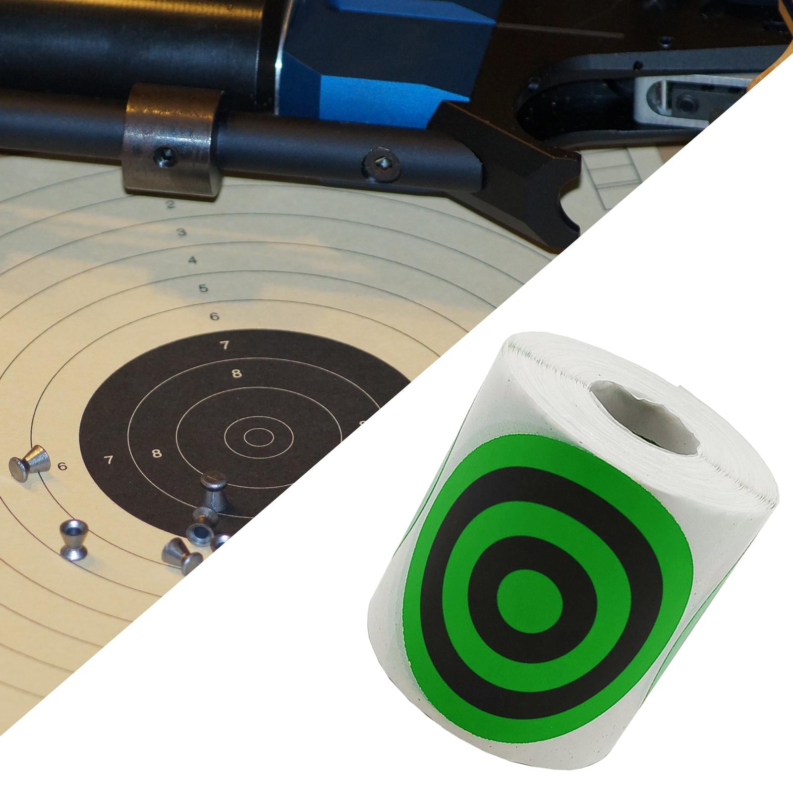 1Roll 3 Splatter Shooting Target Stickers Shooting Training Practice Green"