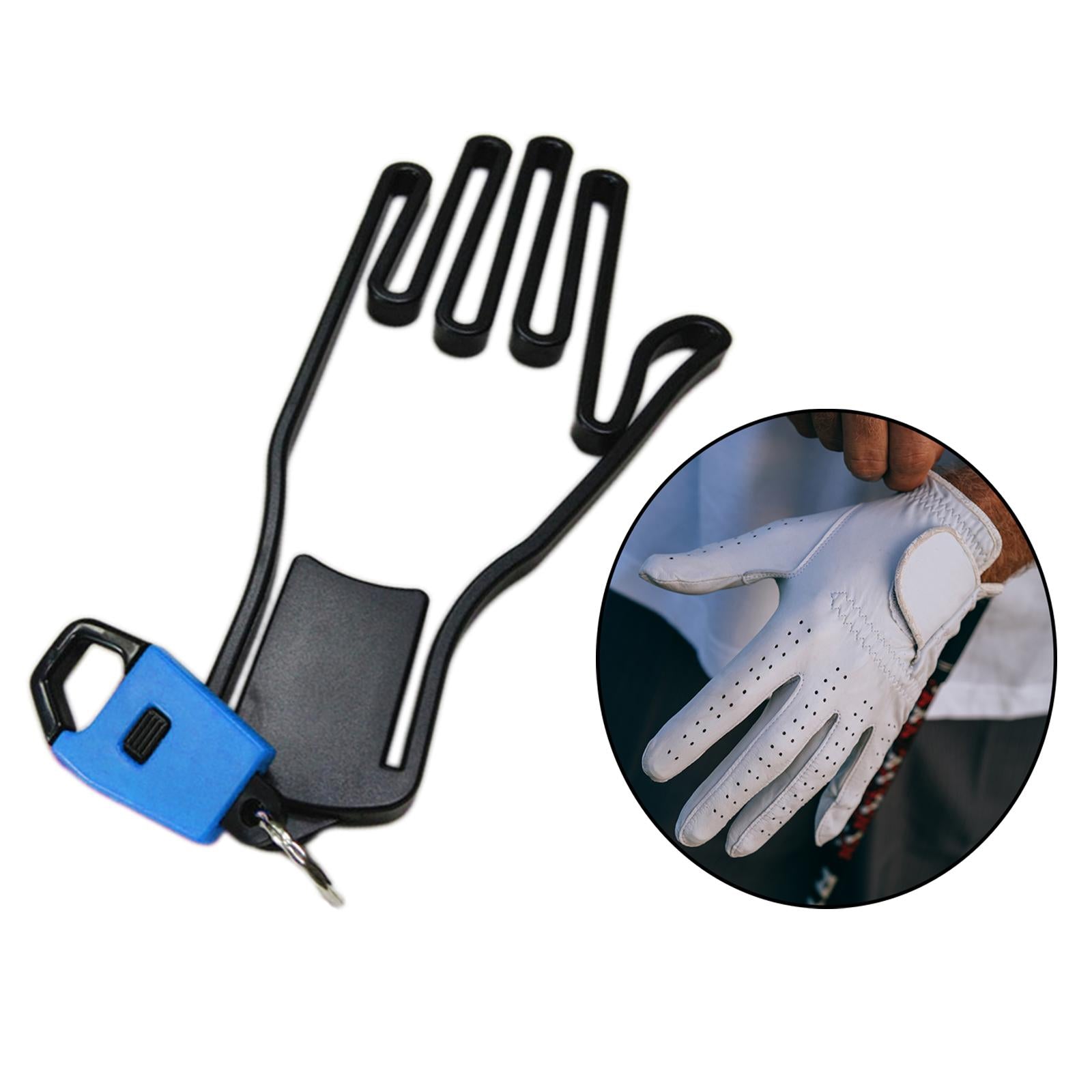 1 PC Golf Glove Holder Rack Outdoor Sport with Key Chain Plastic Durable Blue