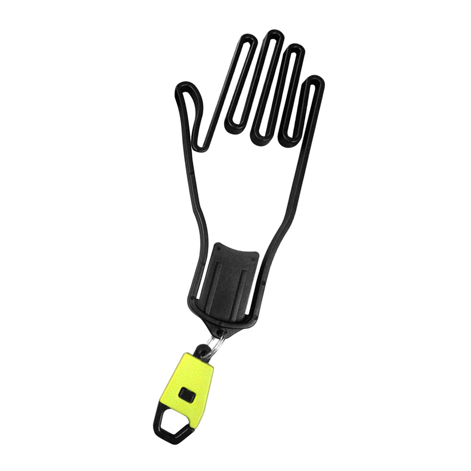 1 PC Golf Glove Holder Rack Outdoor Sport with Key Chain Plastic Durable Yellow