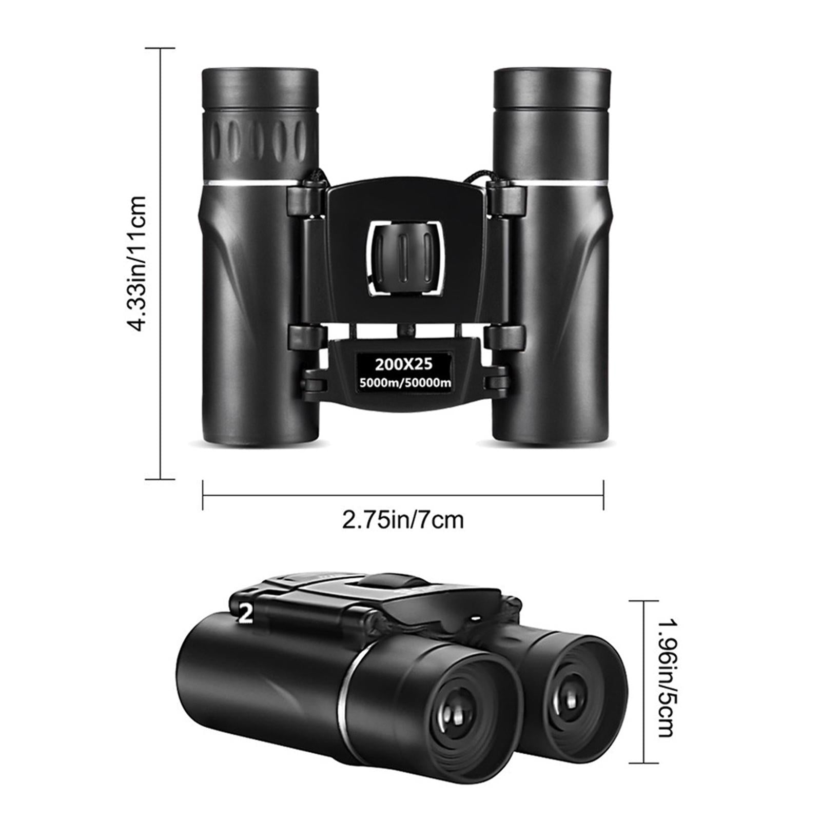 200x25 Binoculars Telescope Long Distance for Concert Theater with Clip