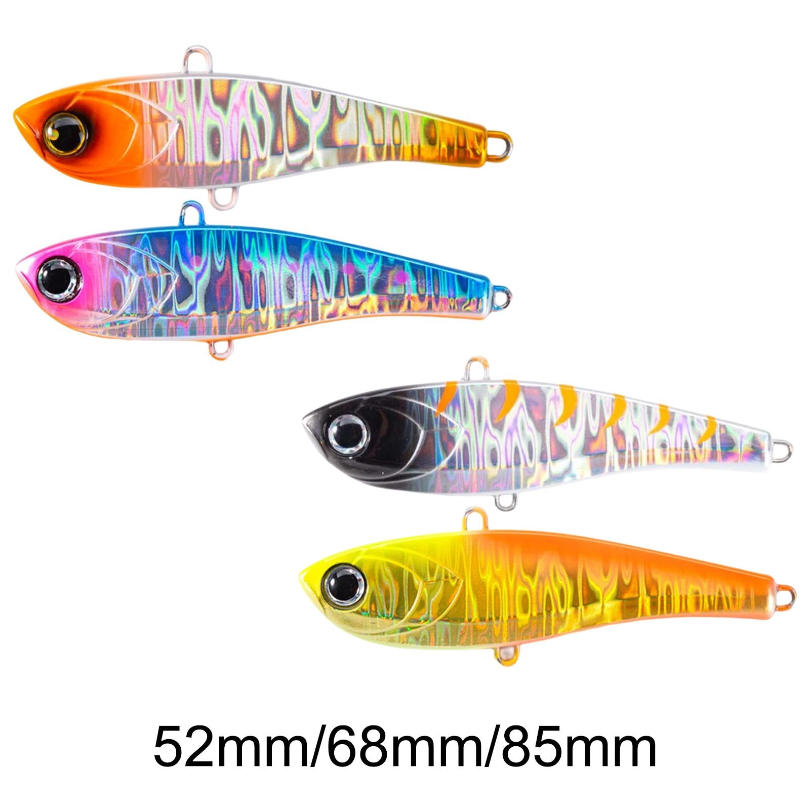 1x Fishing Lure Rattling Sinking Vibration 3D Eyes Swimbait Orange 52mm 10g