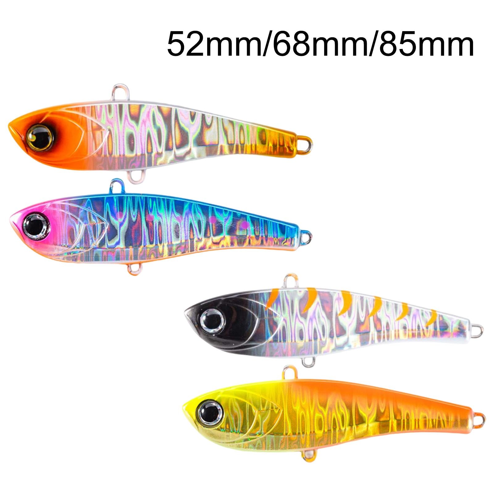 1x Fishing Lure Rattling Sinking Vibration 3D Eyes Swimbait Orange 52mm 10g