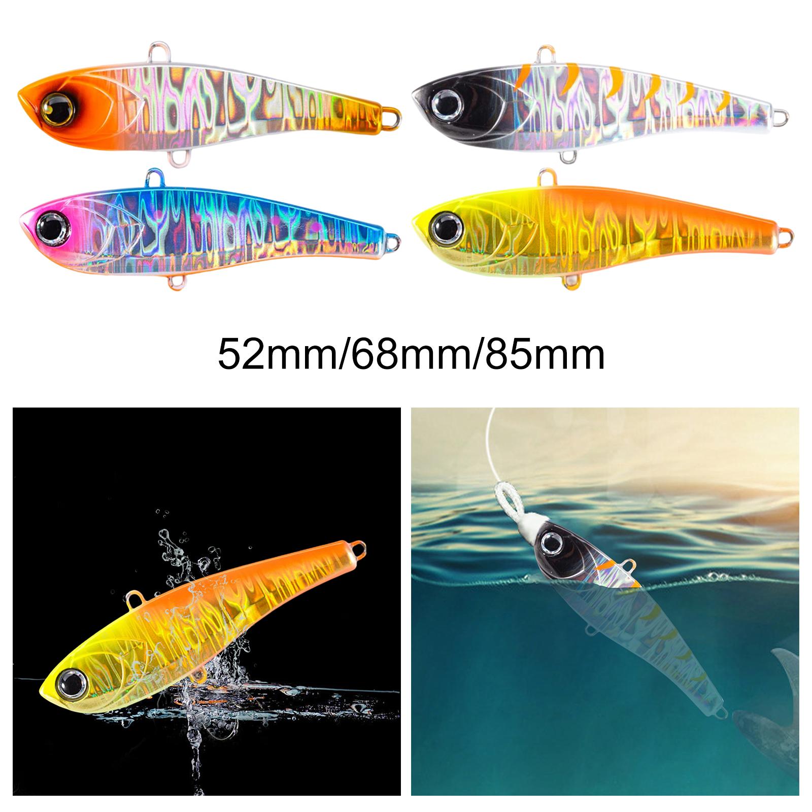 1x Fishing Lure Rattling Sinking Vibration 3D Eyes Swimbait Orange 52mm 10g