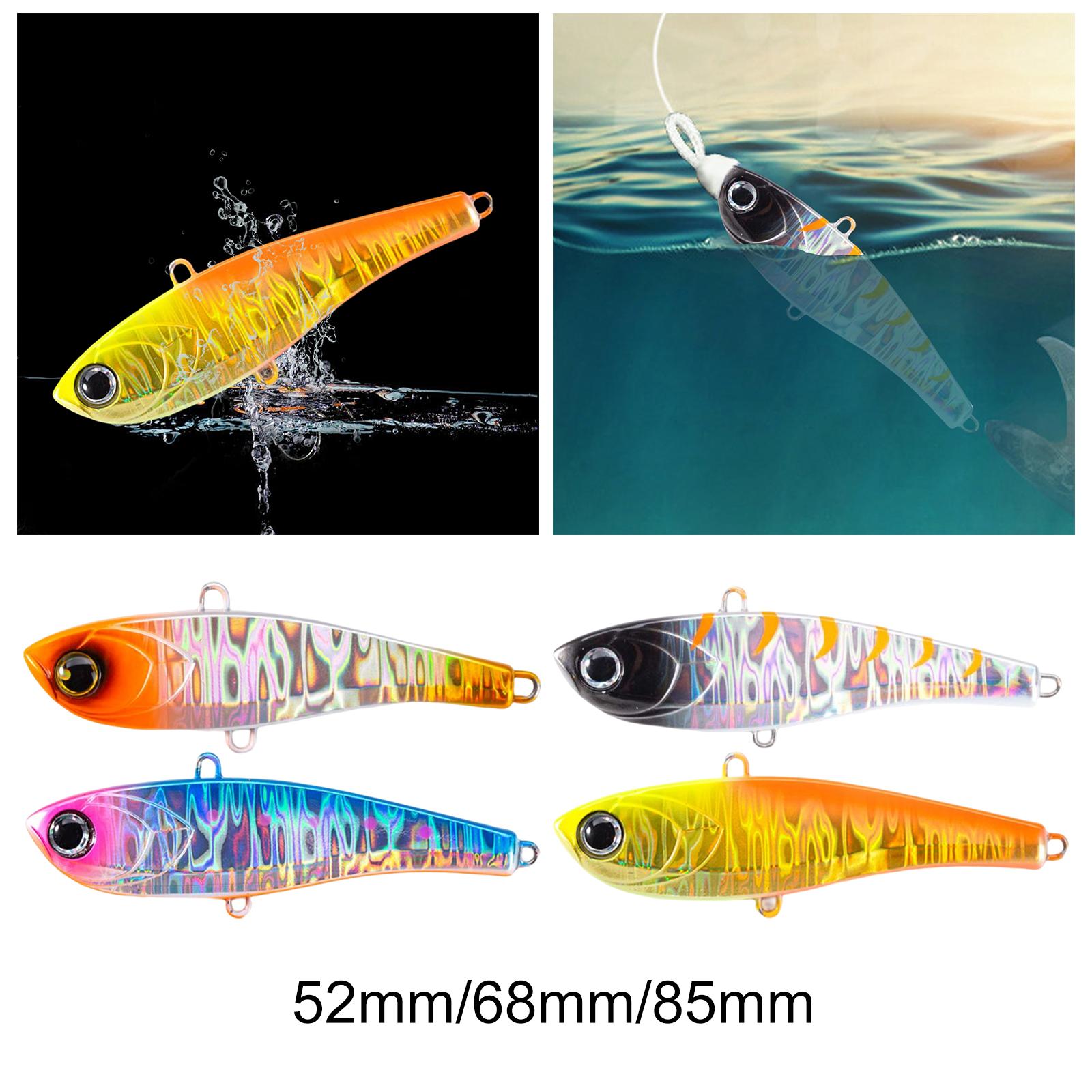 1x Fishing Lure Rattling Sinking Vibration 3D Eyes Swimbait Orange 52mm 10g