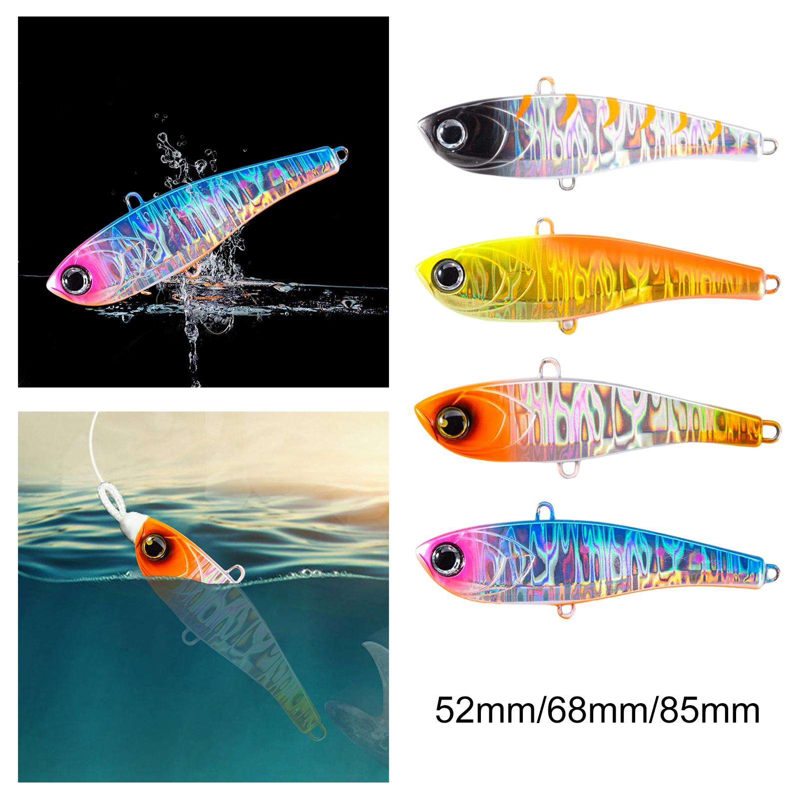 1x Fishing Lure Rattling Sinking Vibration 3D Eyes Swimbait Orange 52mm 10g